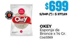Okey - Esponja de Bronce x 14 Gr.