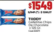Toddy - Galletitas Chips De Chocolate