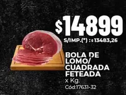 X$ - BOLA DE LOMO/ CUADRADA FETEADA