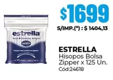 Estrella - Hisopos Bolsa Zipper x 125 Un.