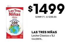 Las Tres Niñas - Leche Clasica x 1Lt