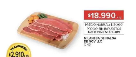 X$ - MILANESA DE NALGA DE NOVILLO