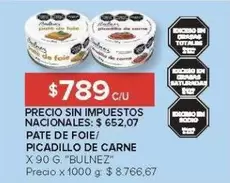 X$ - PATE DE FOIE/ PICADILLO DE CARNE