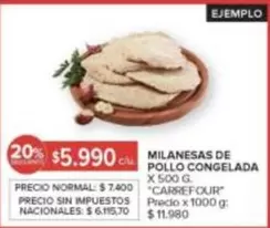 Carrefour - MILANESAS DE POLLO CONGELADA