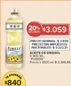 Pureza - ACEITE DE GIRASOL