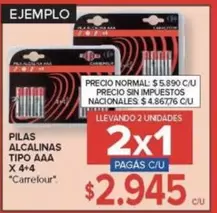 Carrefour - PILAS ALCALINAS TIPO AAA