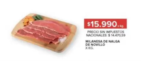 MILANESA DE NALGA DE NOVILLO