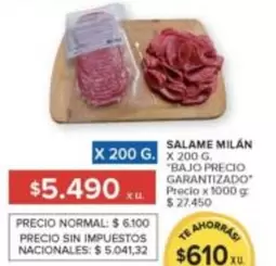 X$ - SALAME MILÁN