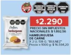 X$ - HAMBURGUESA DE CARNE