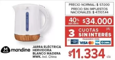 Mandine - JARRA ELECTRICA HERVIDORA