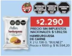 X$ - HAMBURGUESA DE CARNE