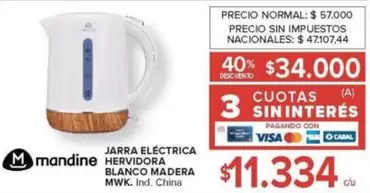 Mandine - JARRA ELECTRICA HERVIDORA