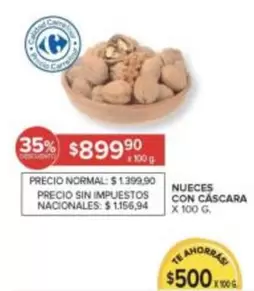 X$ - NUECES CON CÁSCARA