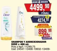 Dove - SHAMPOO Y ADONCICIONADOR