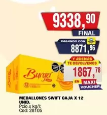 X$ - MEDALLONES SWIFT CAJA X 12