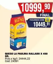 La paulina - QUESO RALLADO X 450 GR