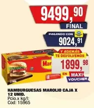 Marolio - HAMBURGUESAS CAJA X