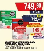 YOGURTH LA SERENISIMA BAT./ FIRME, ENT / DESC
