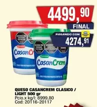 Casancrem - CASANCREM CLASICO / LIGHT 500 gr Cod: 20116-20117