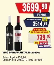 Dada - VARIETALES x750cc