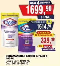 Ayudin - QUITAMANCHAS D/PACK X