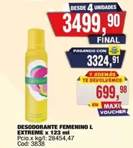 X$ - DESODORANTE FEMENINO L EXTREME