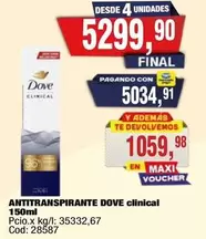 Dove - ANTITRANSPIRANTE clinical