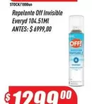Off - Invisible Everyd 104.51Ml