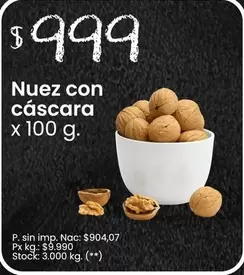 X$ - Nuez con cáscara