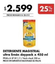 Magistral - ultra limón doypack x 450 ml