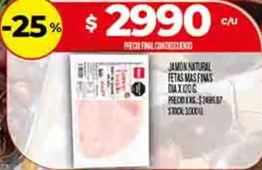 Mas - JAMON NATURAL FETAS MAS FINAS