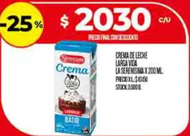 vida - CREMA DE LECHE LARGA VIDA