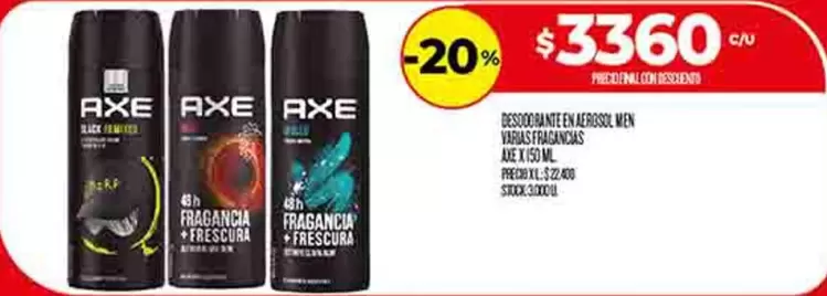 Axe - DESODORANTE EN AEROSOL MEN