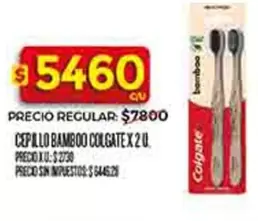 Colgate - CEPILLO BAMBOO COLGATE X 2 U