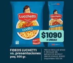 Lucchetti - FIDEOS