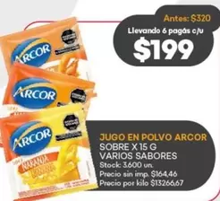 Arcor - JUGO EN POLVO
