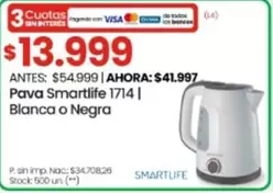 Smartlife - Pava 1714 | Blanca o Negra