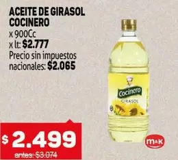Cocinero - ACEITE DE GIRASOL