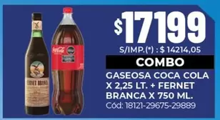 Coca cola - GASEOSA COCA COLA + FERNET BRANCA