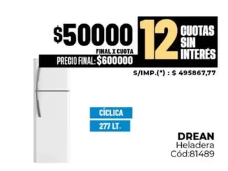 Drean - Heladera Cód:81489