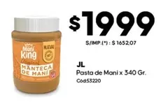 King - Pasta de Mani x 340 Gr. Cod-53220