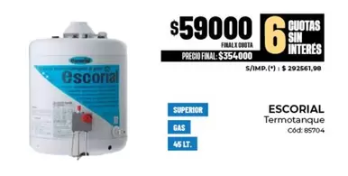 Escorial - Termotanque