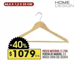 X$ - PERCHA DE MADERA