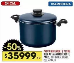 Tramontina - OLLA ALTA ANTIADHERENTE