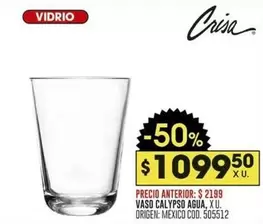 Origen - VASO CALYPSO AGUA