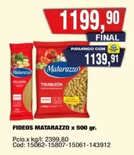 Matarazzo - FIDEOS x 500 gr.