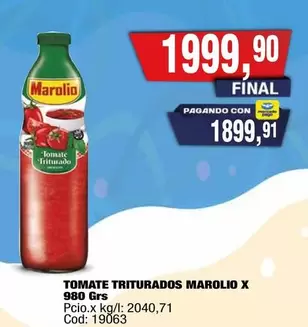 Marolio - TOMATE TRITURADOS X