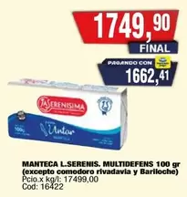Rivadavia - MANTECA MULTIDEFENS 100 gr