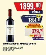 Malbec - MALBEC 750 cc