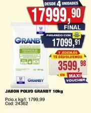 Granby - JABON POLVO 10kg